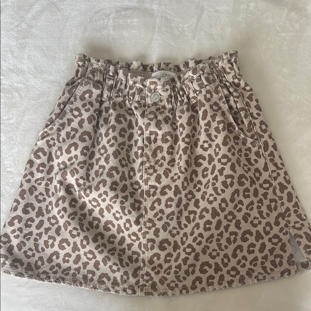 Zara Girls Cheetah Leopard Print Skirt Size 13-14 cm164